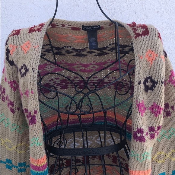 GUESS Open front, thick cardigan sweater - Picture 4 of 8